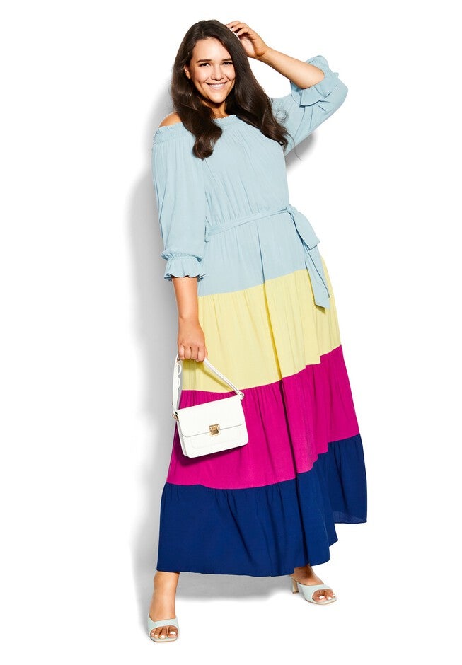 Bella Maxi Dress - sea foam, BLUE, on-hover image number 1