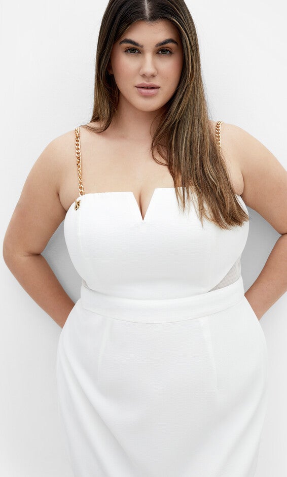 Ann Chain Dress - ivory, WHITE, alternate image number 2