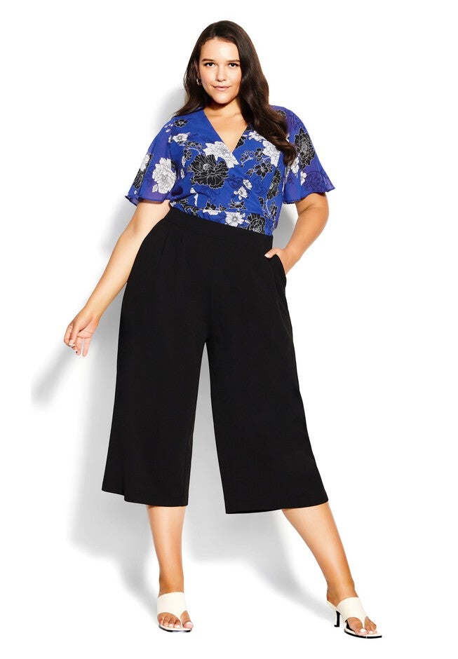 Simply Culotte Pant - black, BLACK, hi-res image number 0
