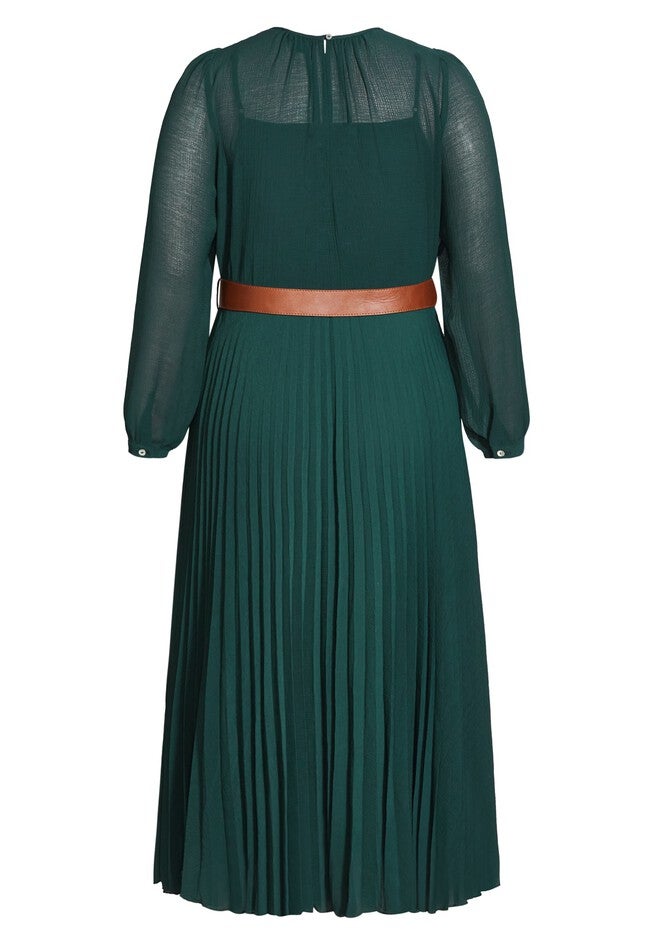 Love Pleat Dress - jade, GREEN, alternate image number 4