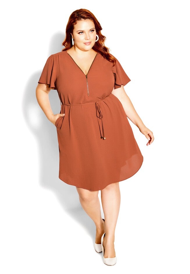 Sweet Fling Dress - cinnamon, BROWN, hi-res image number 0