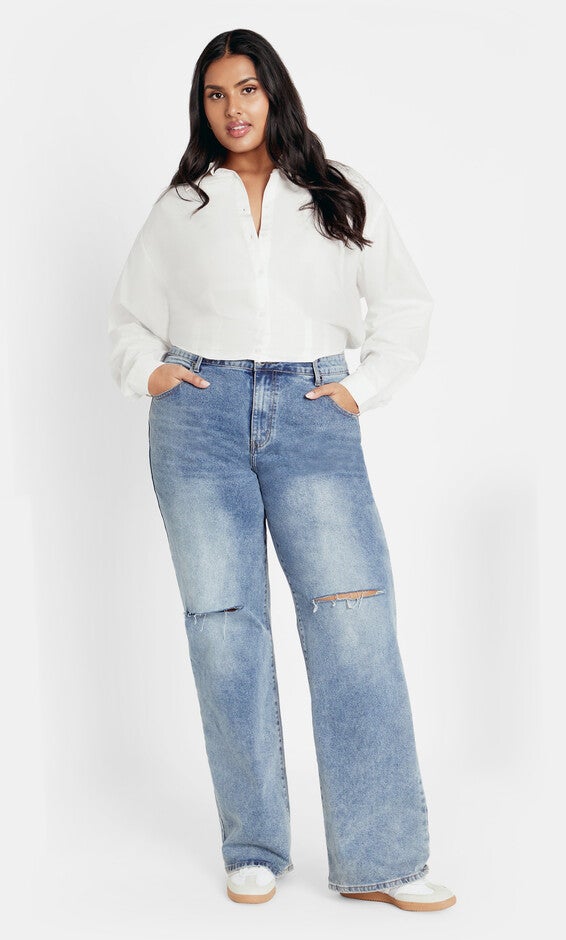 Classic Crop Shirt - ivory, WHITE, alternate image number null