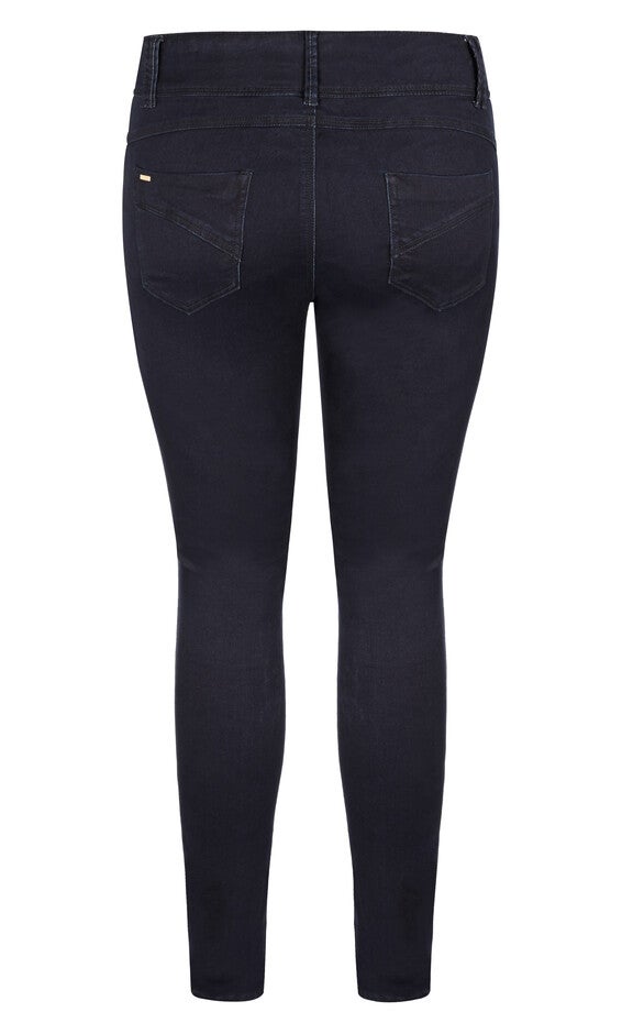 Asha Short Skinny Jean - dark denim, BLUE, alternate image number 4