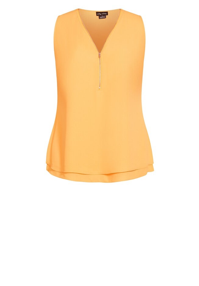 Sexy Zip Top - gold, YELLOW, alternate image number 3