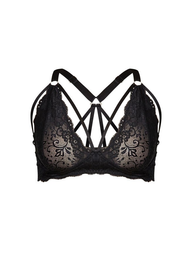 Sophie Strappy Bralette - black, BLACK, alternate image number 3
