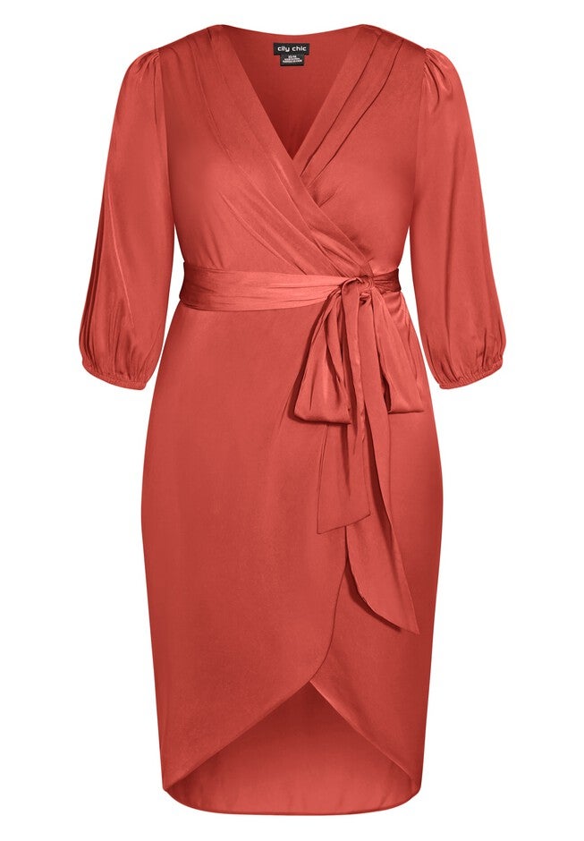 Opulent Elbow Sleeve Dress - toffee, BROWN, alternate image number 2