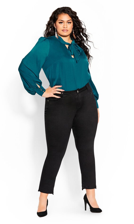 In Awe Top - teal, GREEN, alternate image number null