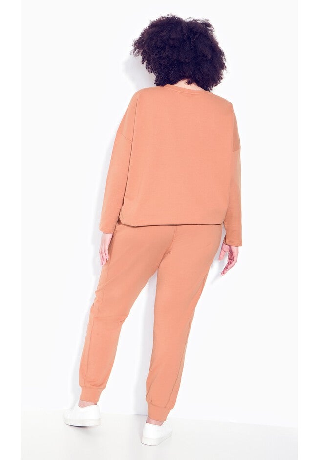 Only Lounge Plain Pant, TERRA COTTA, alternate image number 2