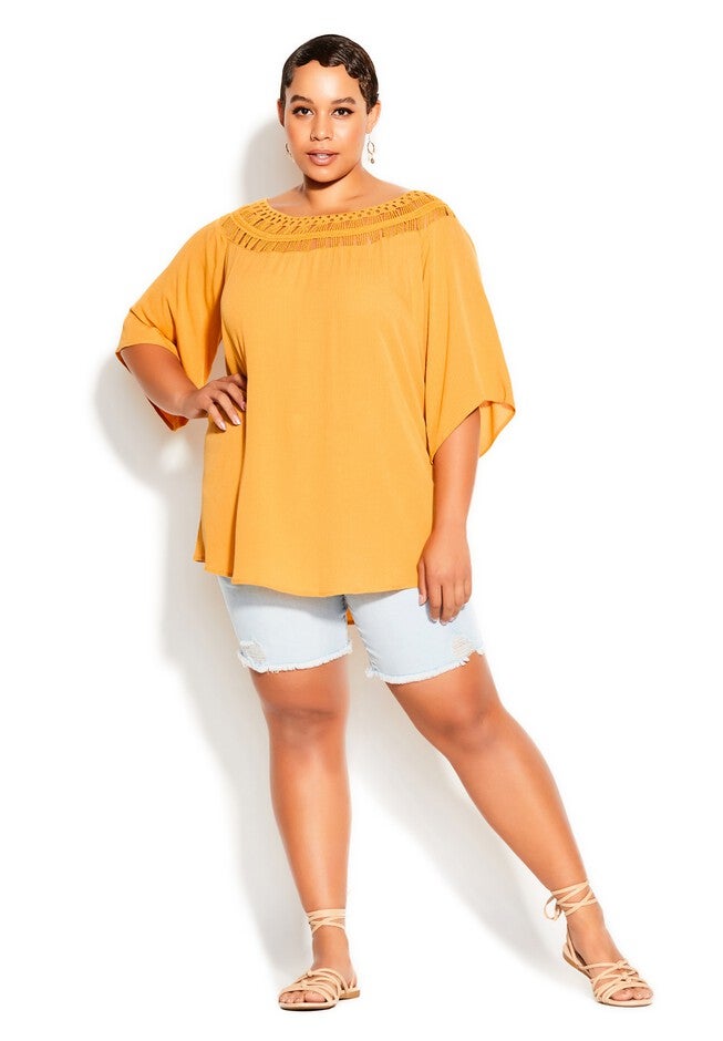 Tropical Daze Top - sunshine, YELLOW, on-hover image number null