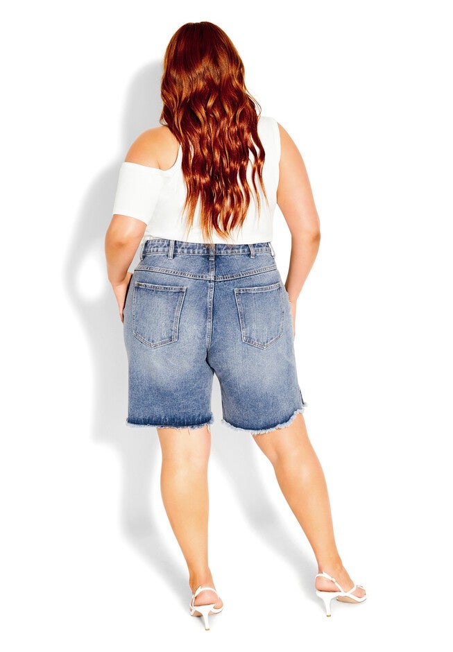 Supa Split Short - mid wash, BLUE, on-hover image number null