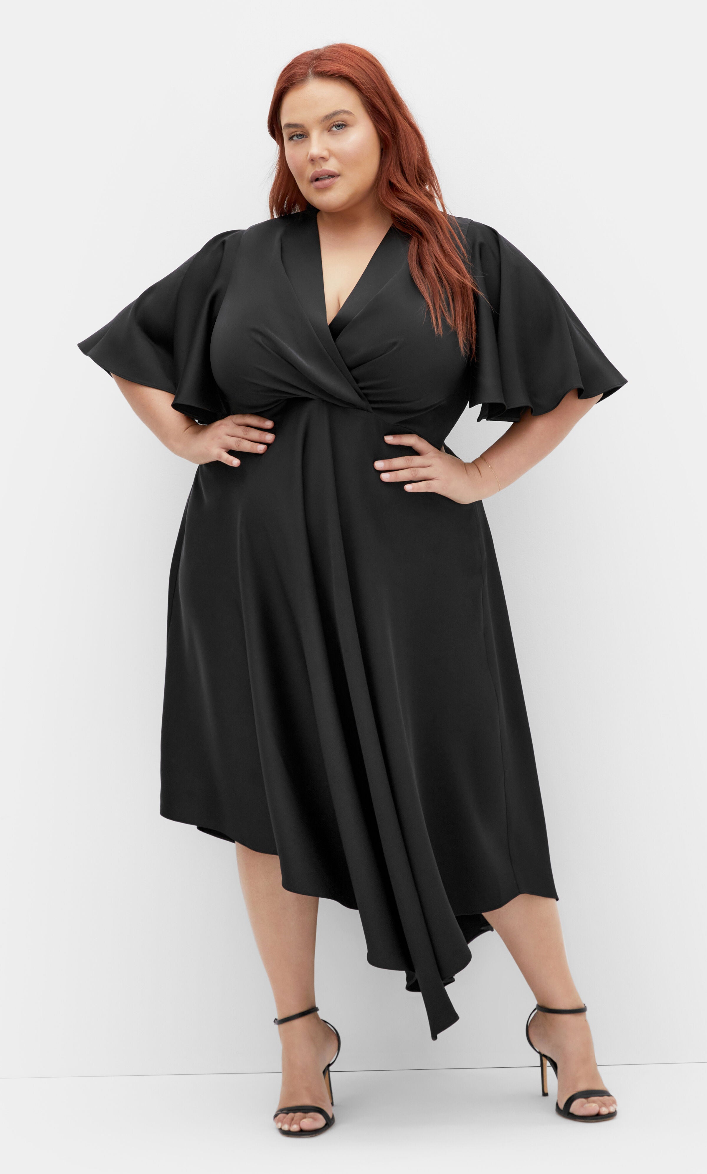 Scarlette Flutter Dress - black, BLACK, hi-res image number 0
