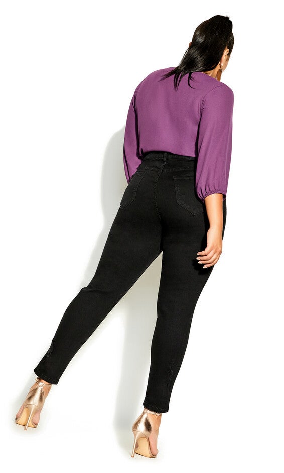 Harley Rip Cuff Jean - black, BLACK, alternate image number 3