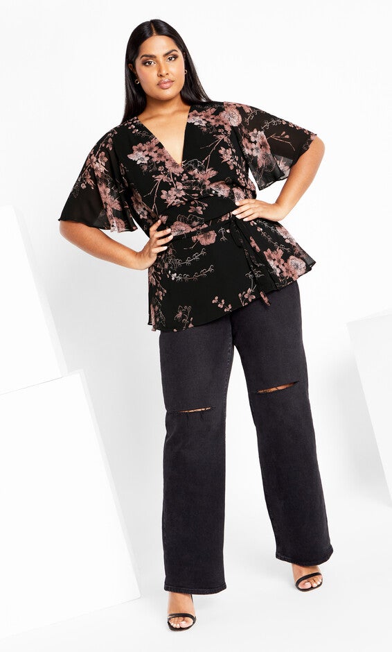 Blossom Love Top - black, BLACK, alternate image number null