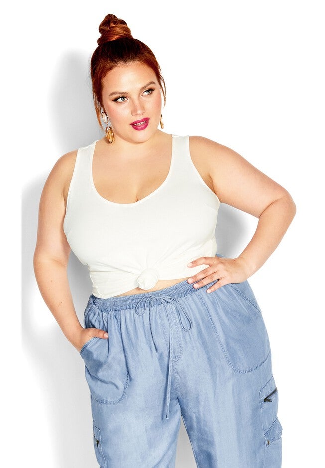 Natalie Pant - chambray, BLUE, alternate image number null