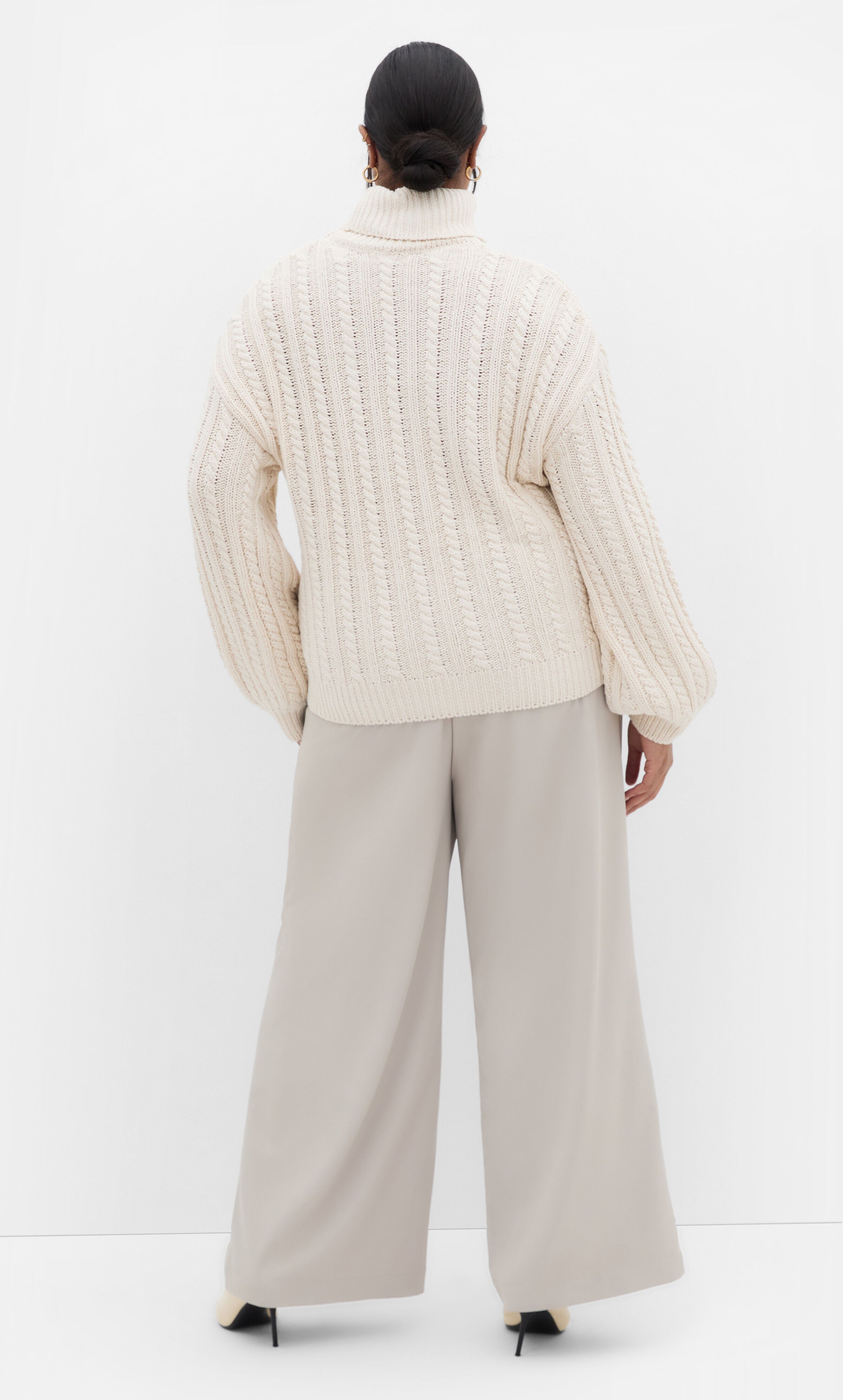 Avah Sweater, WHITE, alternate image number 2