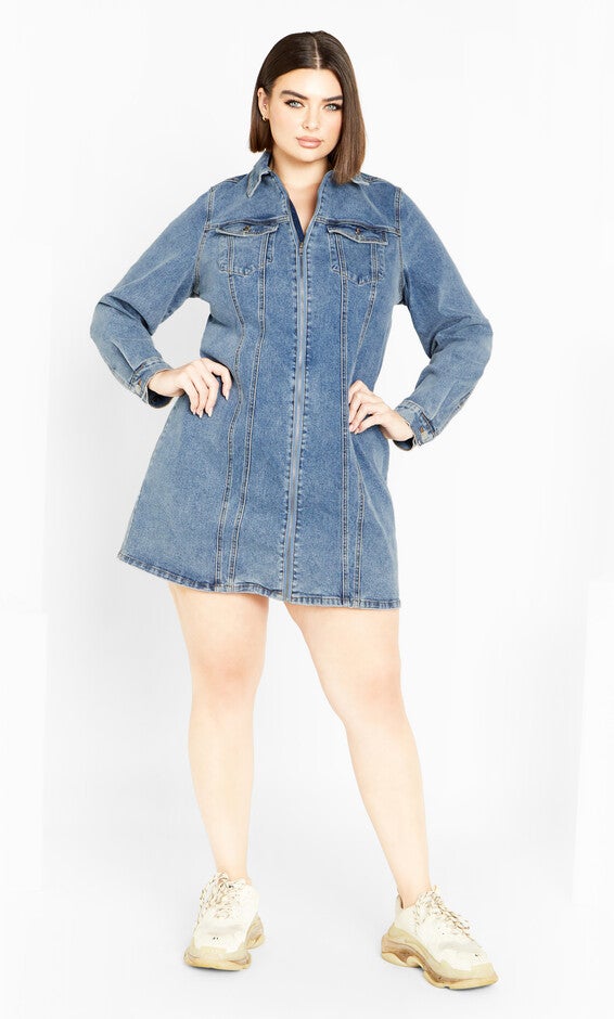 Oaklyn Dress - mid denim, MID, alternate image number null