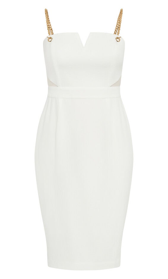 Ann Chain Dress - ivory, WHITE, alternate image number 3