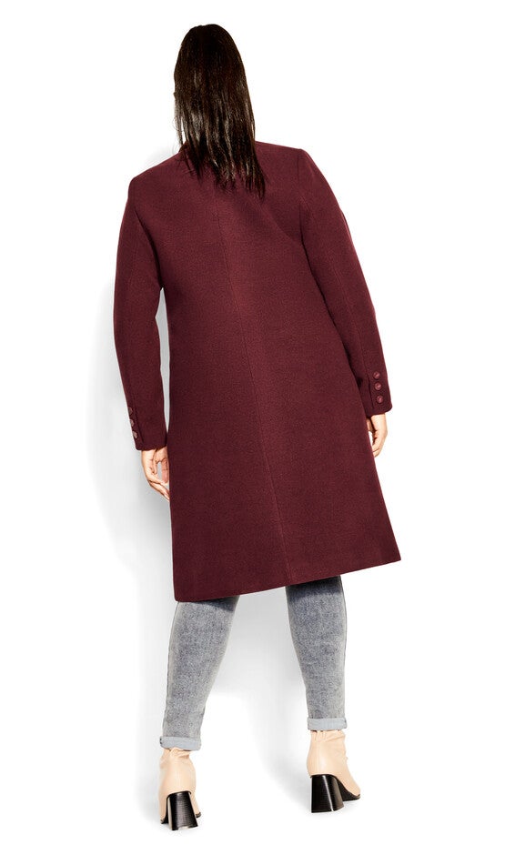Effortless Chic Coat - oxblood, RED, alternate image number 5