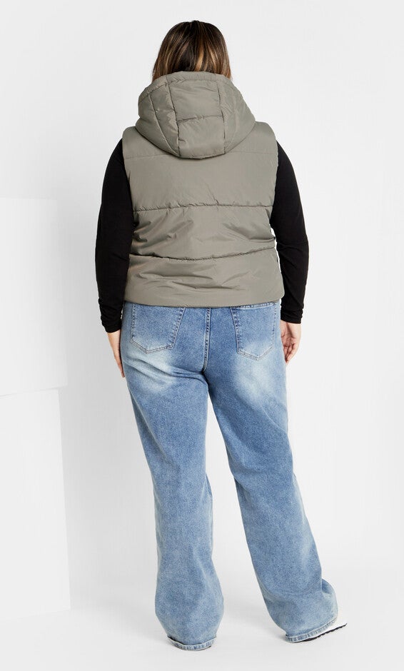 Ava Puffer Vest - sage grey, GRAY, alternate image number null
