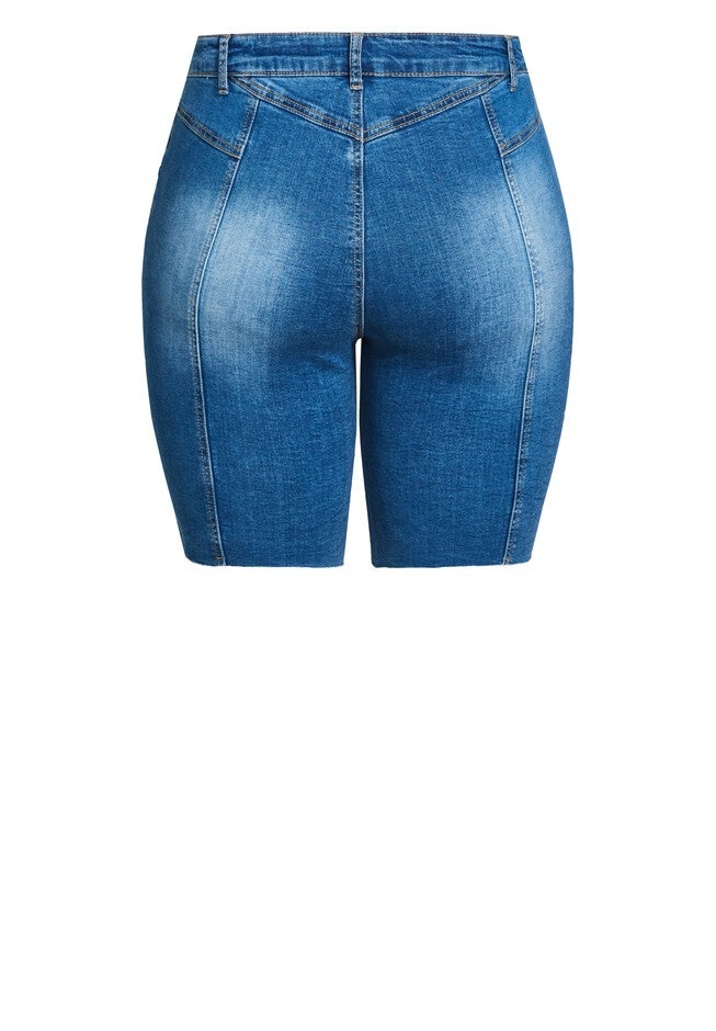 Denim Love Short - mid denim, BLUE, alternate image number null