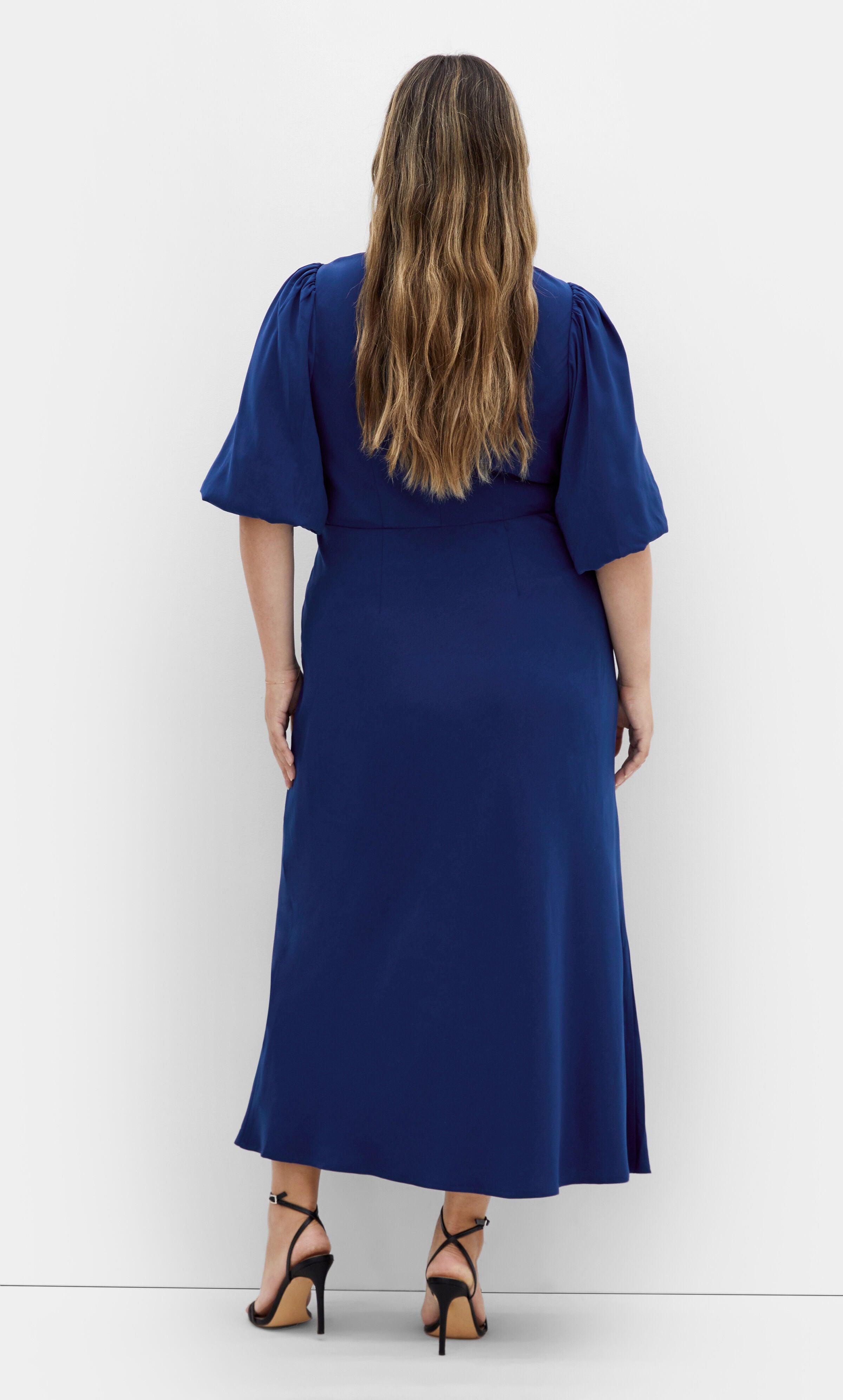 Ines Puff Dress - ocean, BLUE, alternate image number 2