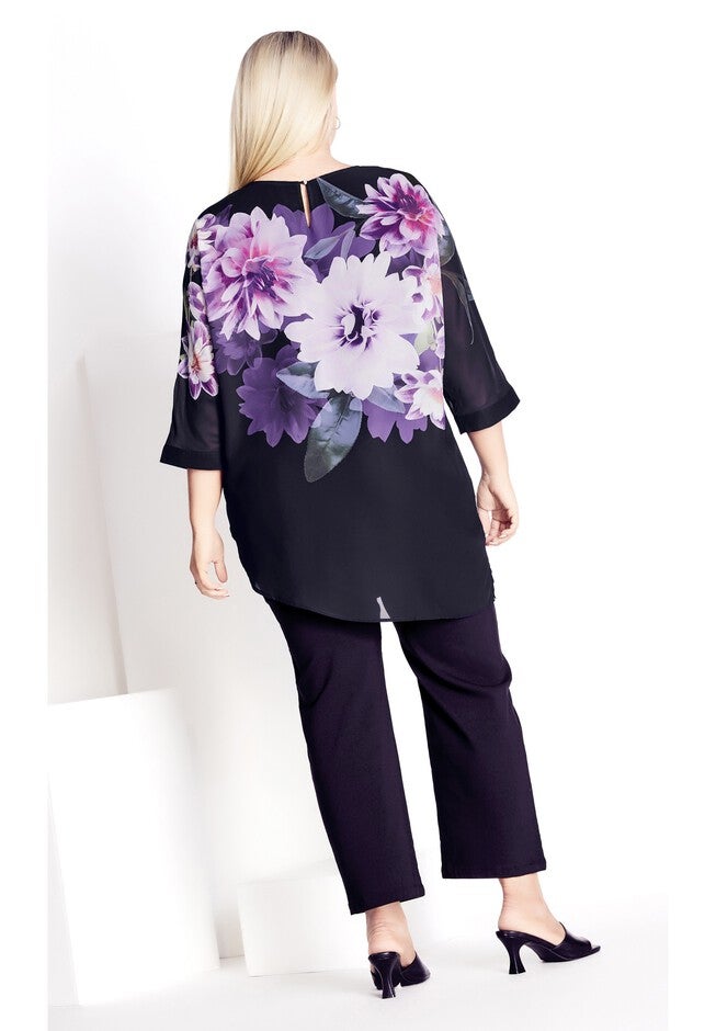 Violetta Top, VIOLET FLORAL, alternate image number null