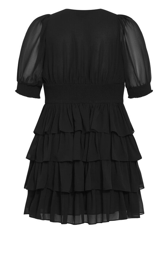 Kailey Short Sleeve Dress - black, BLACK, alternate image number null