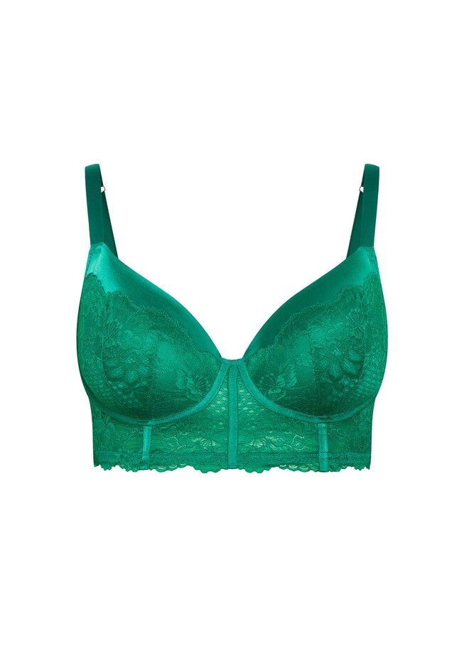 Allure Demi Longline Bra - kelly green, GREEN, alternate image number null