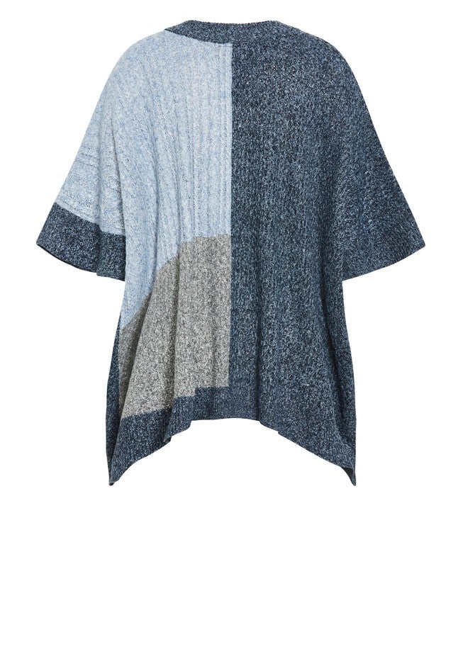 Mia Color Poncho, INDIGO, alternate image number null