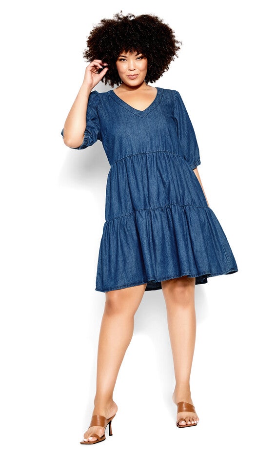 Coastal Dress - dark denim, BLUE, alternate image number 2