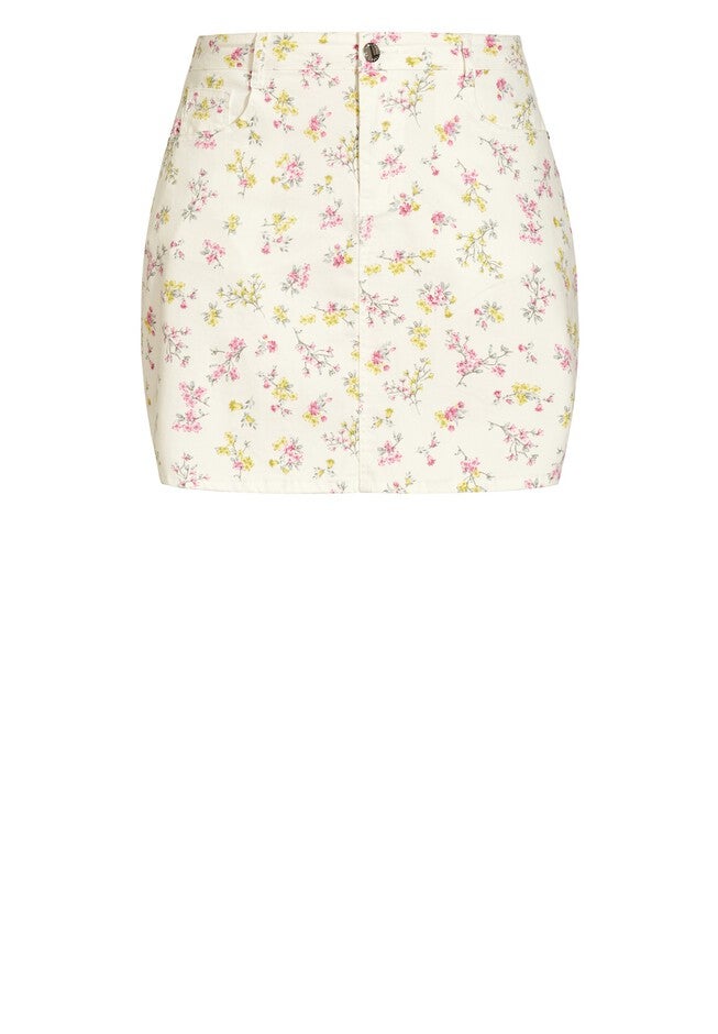 Summer Ditsy Skirt - ivory, WHITE, alternate image number 3