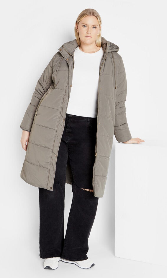 Darcy Puffer Jacket - sage grey, GRAY, alternate image number null