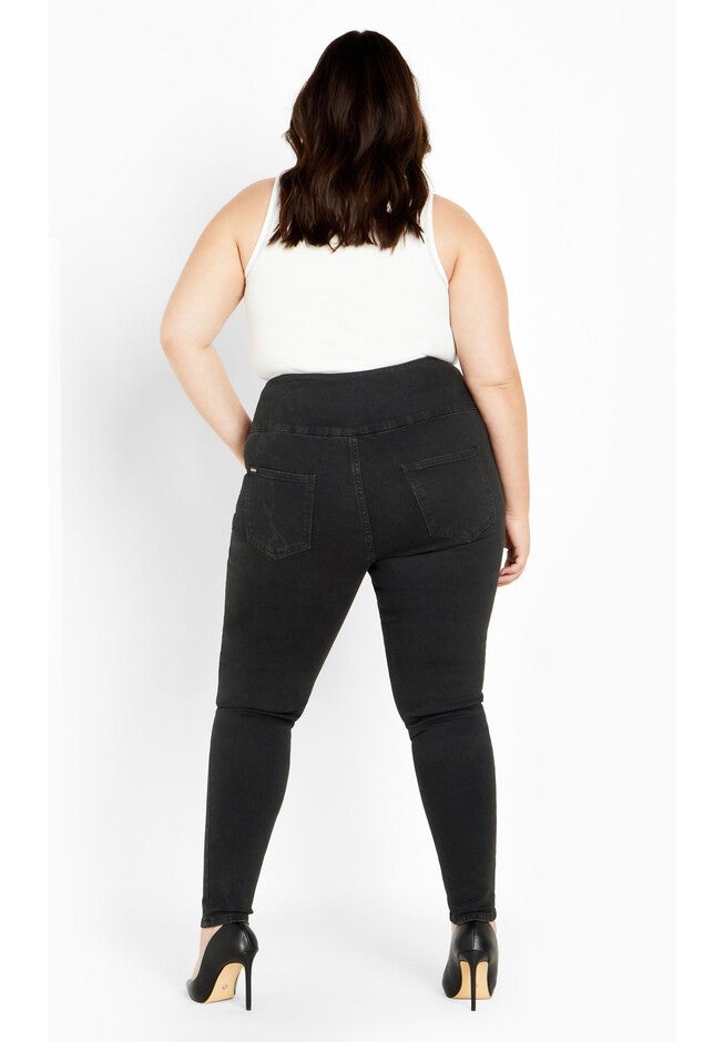 Harley Grace Corset Jean - black wash, BLACK, alternate image number null