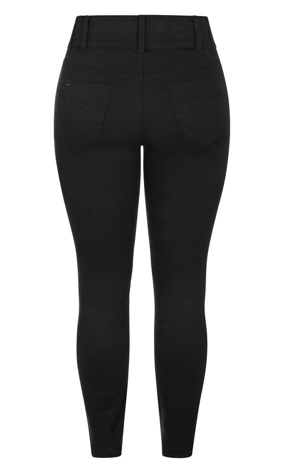 Harley Short Skinny Jean - black, BLACK, alternate image number null
