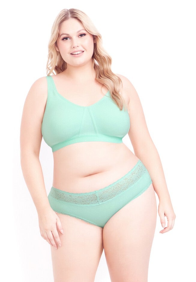 Wire Free Soft Cup Bra - honeydew, GREEN, hi-res image number null