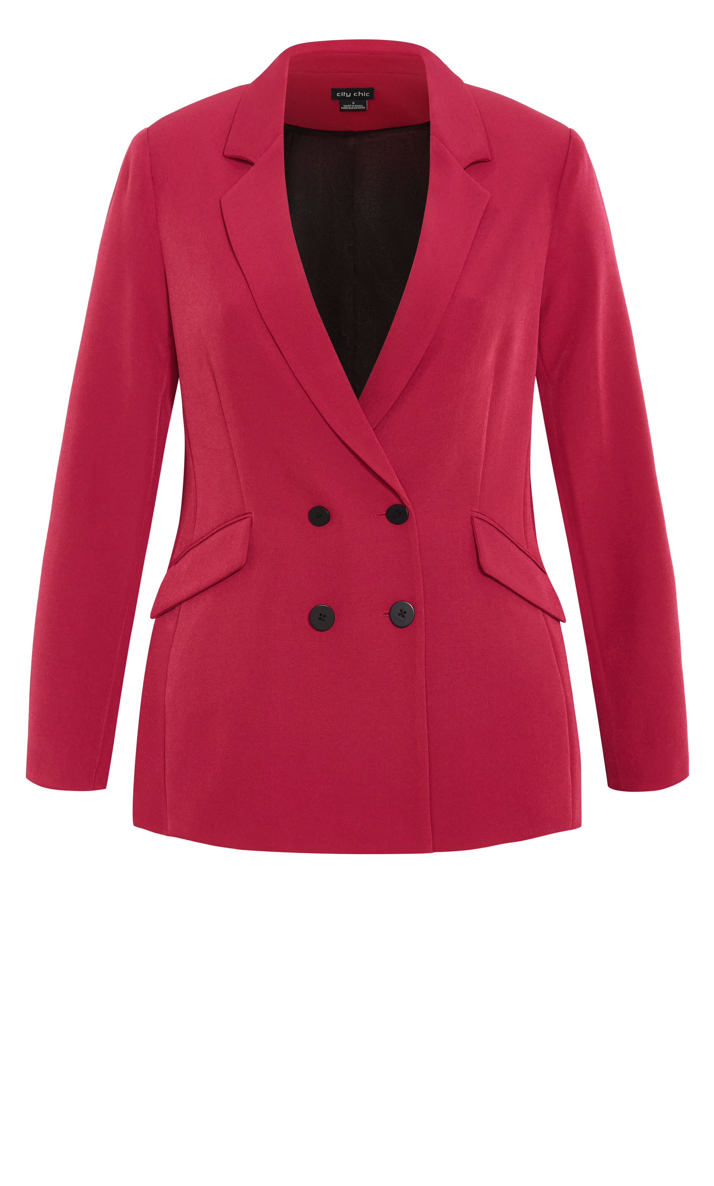 Oversized Alexis Blazer - deep rose, RED, alternate image number 4