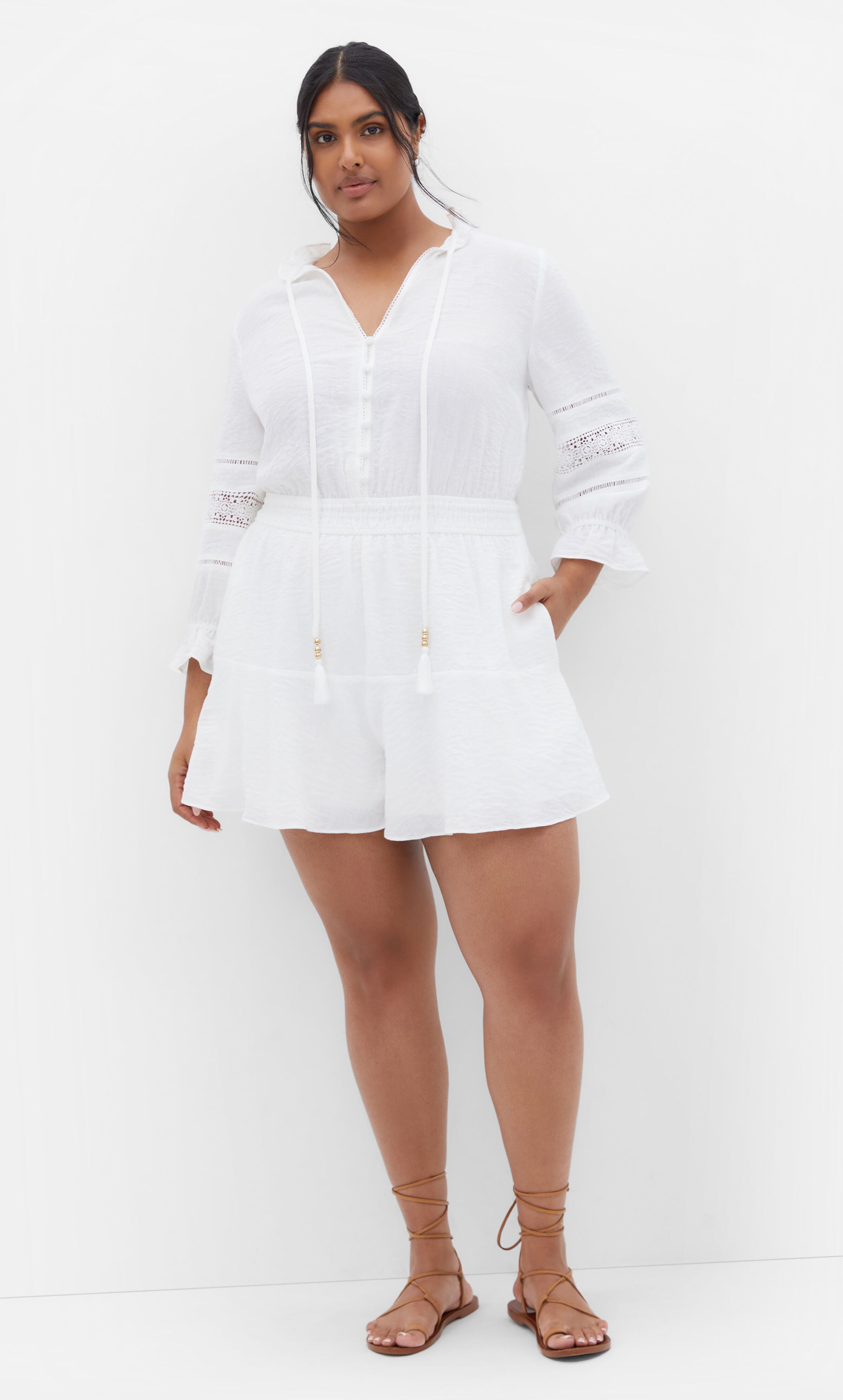 Faye Playsuit - ivory, WHITE, alternate image number 3