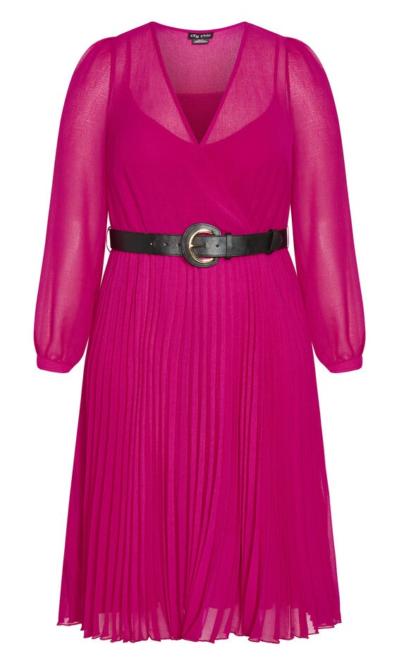 Precious Pleat Dress - sangria, PINK, alternate image number 4