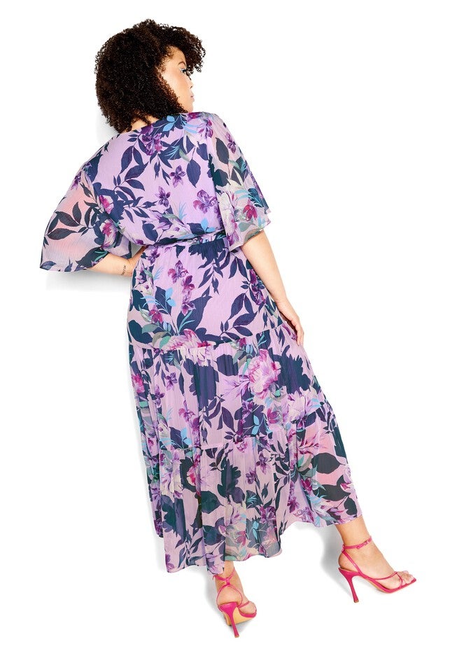 Stephanie Print Maxi Dress - lilac, PURPLE, alternate image number null