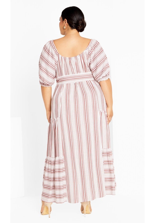 Jemima Dress - white, BROWN, on-hover image number 1