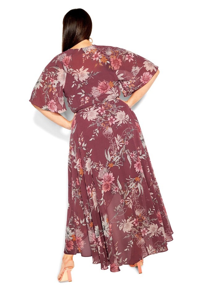 Sweet Botanical Maxi Dress - roseberry, PURPLE, alternate image number null