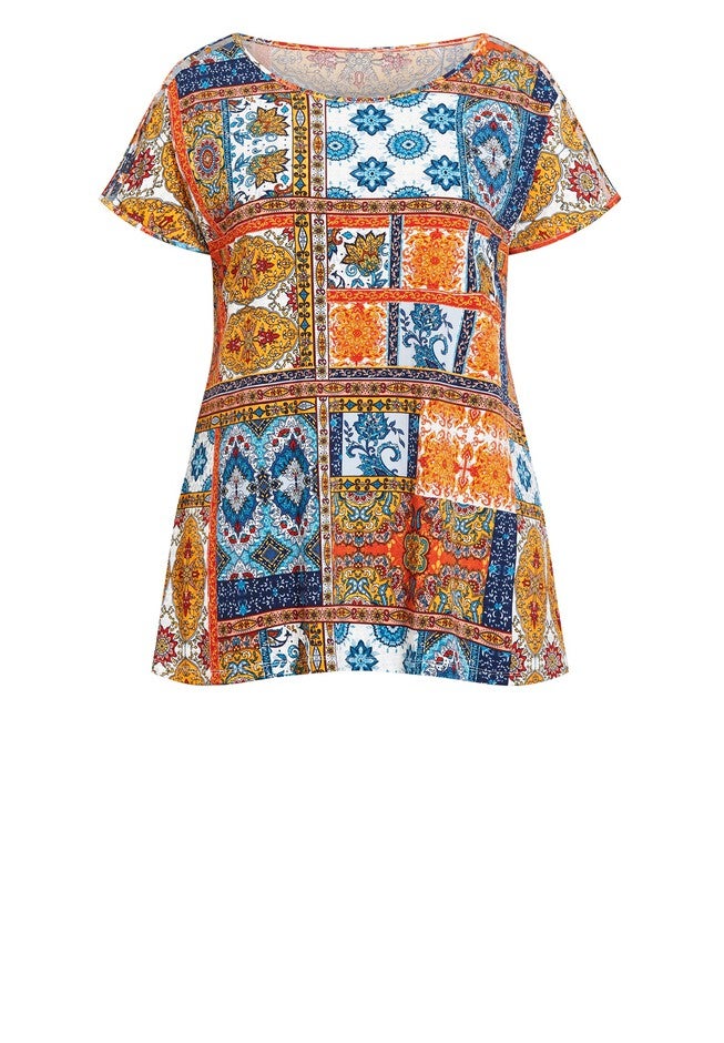 Phoebe Lattice Print Top, SPICE PATCH, alternate image number null
