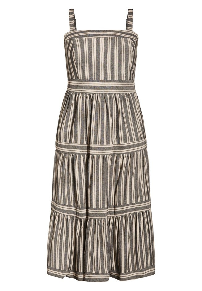 Single Stripe Dress - black, BLACK, alternate image number null