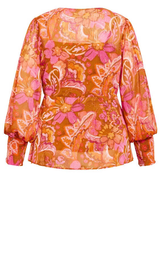 Alexis Print Top - sienna, PINK, alternate image number 4