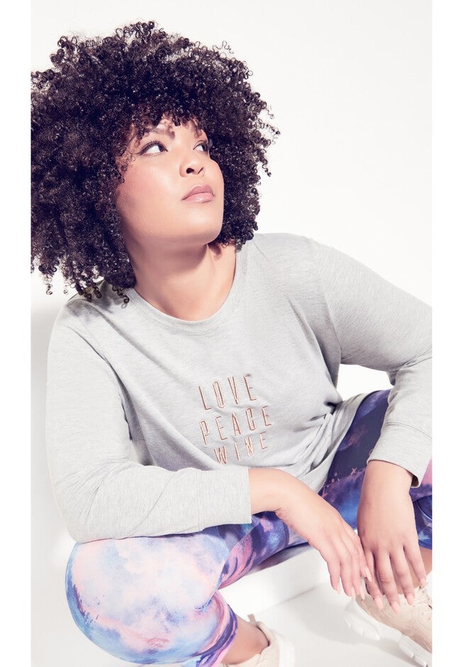 Love Wine Plain Top, LIGHT GREY, alternate image number 6