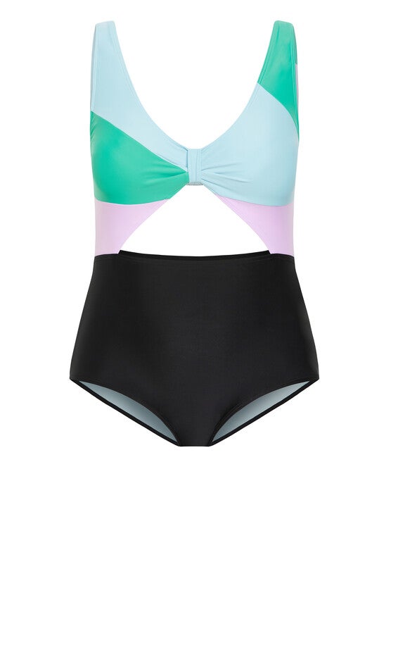 Lulu Splice 1 Piece - aqua, PURPLE, alternate image number 4