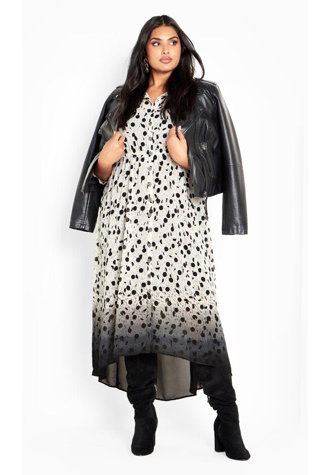 Rylee Print Dress, WHITE NOISE, alternate image number null