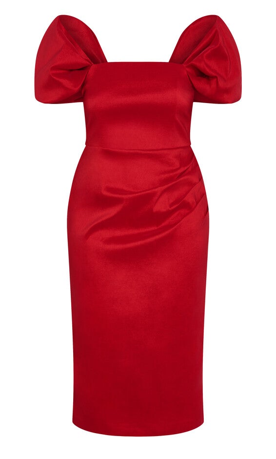Elyse Dress - red, RED, alternate image number null