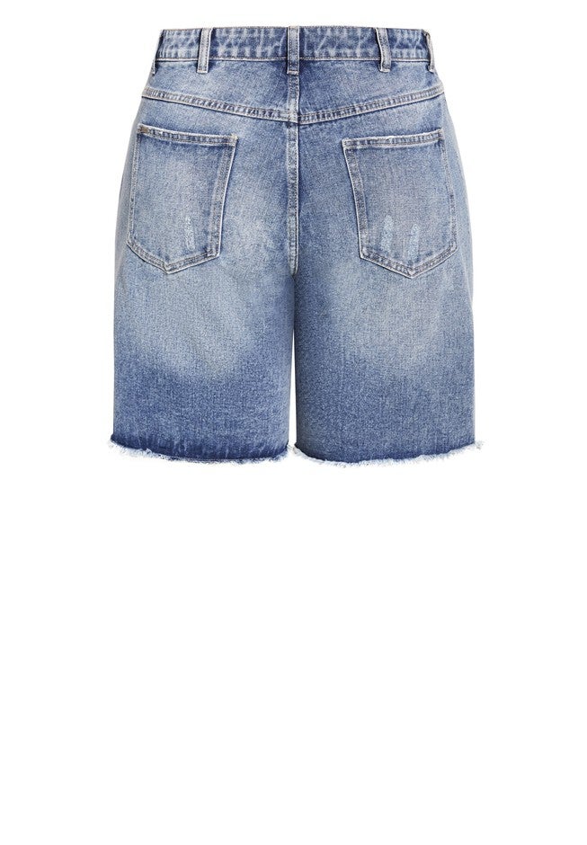 Supa Split Short - mid wash, BLUE, alternate image number null