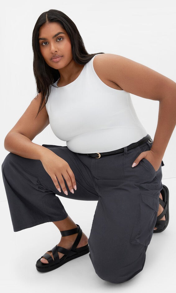 Mia Cargo Pant - steel washed, BLUE, alternate image number null